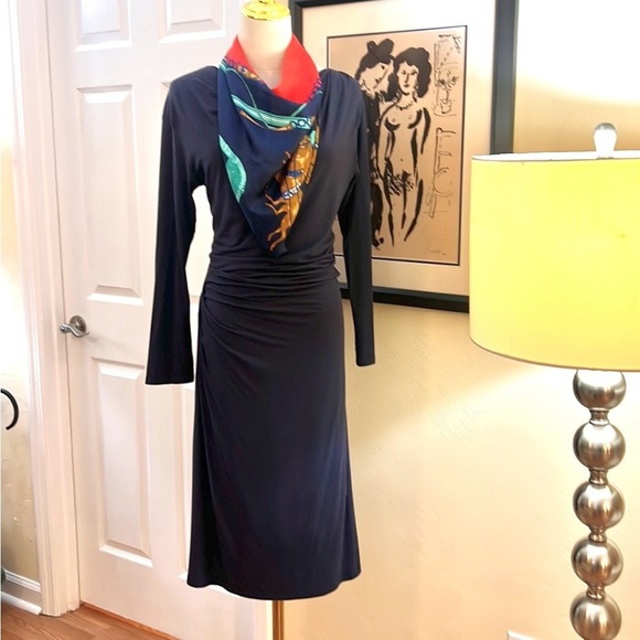 M.M.LaFleur,The Annabel Dress,Blue, Sophisticated Luxury,Excellent Cond.,Size L - Picture 5 of 13